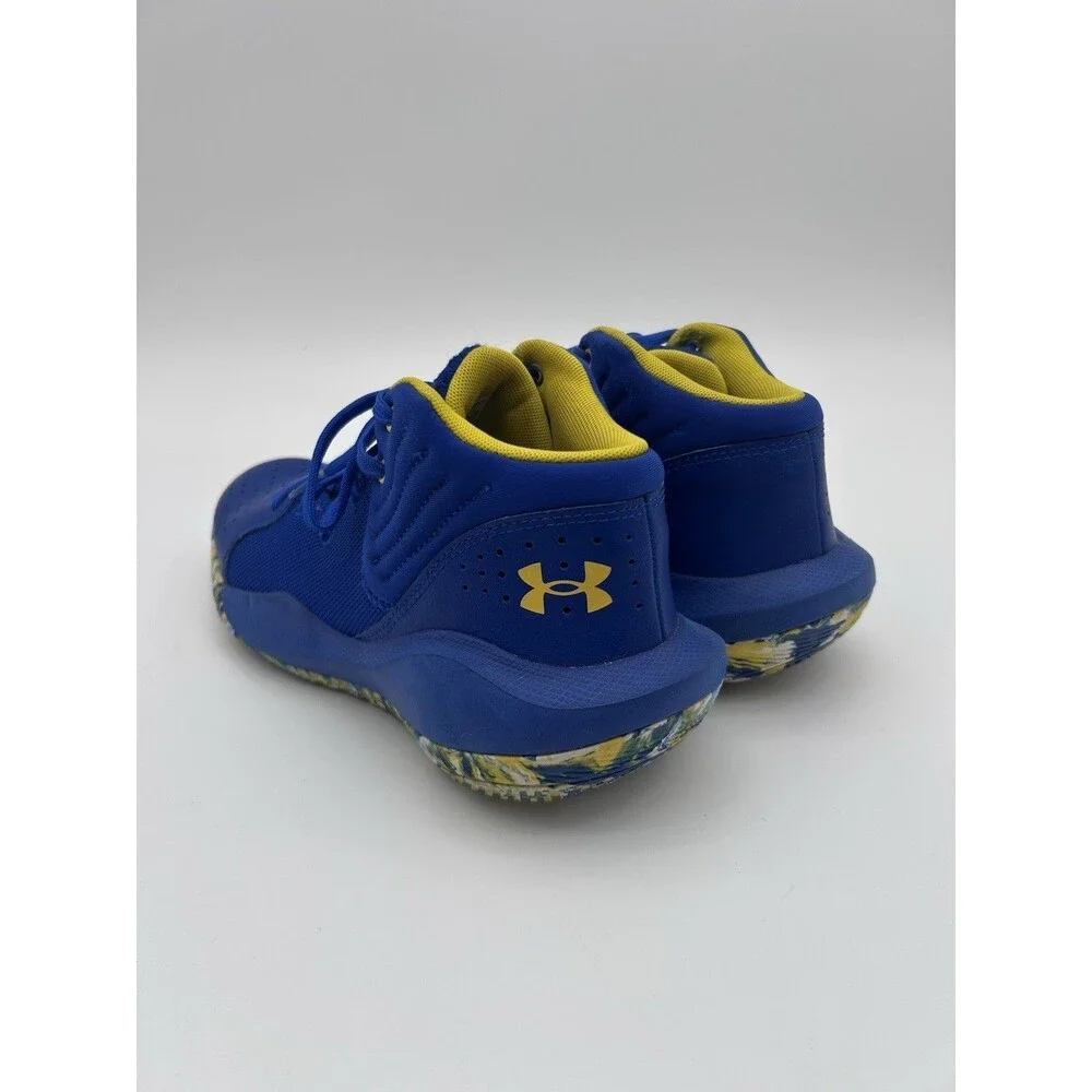 Under Armour Jet 21 Curry Boys 6 Y Golden State Blue Gold Basketball Shoes
